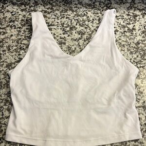 Athleta White V-Neck Workout Top
